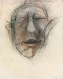Adolf Frohner, Untitled, 1979, oil, mixed media on canvas; framed