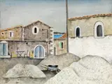 Herbert Breiter, Landscape at the sea, 1984, watercolour on paper; unframed