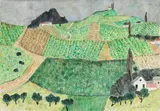 Herbert Breiter, Styrian vineyards, 1987, watercolour on paper; unframed