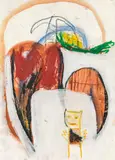 Günther George Heidegger, Untitled, mixed media on paper; framed
