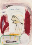 Günther George Heidegger, Frosch-König, 1998, mixed media on paper; framed
