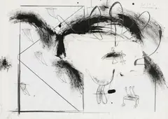 Tobias Pils, Jatag, 1994, mixed media on paper; framed