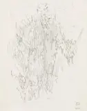Max Weiler, Großes Gras, 1973, pencil on paper; framed