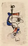 Untitled by Oswald Oberhuber, 1953, mixed media on paper; unframed, sold Jun 2018