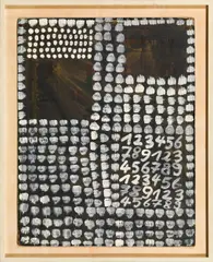 Oswald Oberhuber, Untitled, 2008, mixed media on cardboard; framed