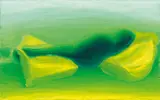 Johannes Deutsch, Das grüne Licht V (Italo liegend), 1995, oil on canvas; unframed