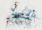 Untitled by Hans Staudacher, 1989, mixed media on paper; framed, sold Jun 2018