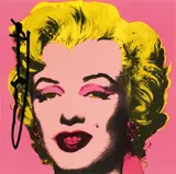 Andy Warhol, Marilyn (Castelli Graphics invitation; four-sided), 1981, colour offset lithography on paper; framed