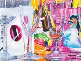 Emil Herker, The ladies rule the world, 2015, acrylic on canvas; unframed