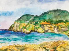Robert Zeppel-Sperl, Untitled (Ibiza), 1980, watercolour on paper; unframed