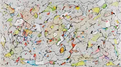 Oswald Oberhuber, Untitled, 1949, oil on hardboard; framed