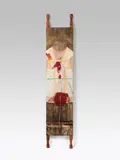 Hermann Nitsch, Stretcher, 50. action, mixed media with chasuble on a stretcher