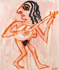 Otto Muehl, The dancer, 1984, oil on canvas; unframed