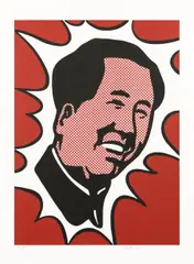 Mao by Roy Lichtenstein, 1971, colour offset lithography on Arches paper; framed, sold Jun 2018