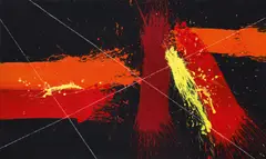 Michael Prachensky, Quanten-Kollision 2018/01, 2018, acrylic on canvas; unframed
