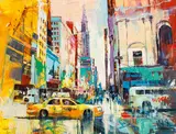 Voka, New York City, 2016, acrylic on canvas; framed