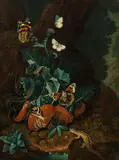 Karl Wilhelm de Hamilton, Forest ground still life, oil on panel