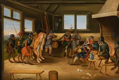 Jan van Kessel the Elder, Tribunal of monkeys, oil on panel