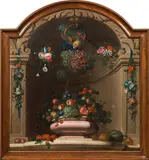 Pieter Hardimé, Still life with parrot, oil on canvas