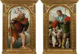 Francesco de Tatti, Saint Christopher & Saint Roch (counterparts), c. 1520-1525, oil on panel