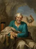 Franz Christoph Janneck, Saint Petrus, oil on copper