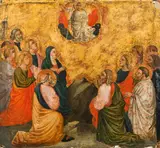 Niccolò di Pietro Gerini, Ascension of Christ, oil on gold ground on panel