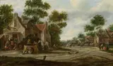 Thomas Heeremans, Village scene, 1665, oil on panel