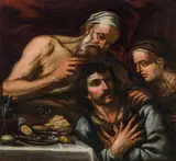 Gaetano Recco, Isaac blesses Jacob, c. 1660, oil on canvas