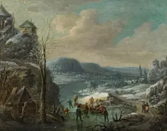 Jan Griffier I, Winter landscape, oil on canvas