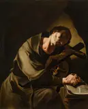 Paul Troger, Saint Francis, oil on canvas, unframed