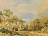 Joseph Höger, Riva del Garda, 1830, watercolour on paper