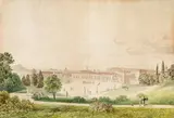 Thomas Ender, View of the Boboli Gardens and the Palazzo Pitti in Florence, 1819, watercolour on paper