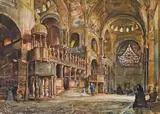Rudolf von Alt, Interior view of San Marco in Venice