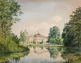 Jakob Alt, A castle in a landscape garden