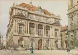 Erwin Pendl, Vienna's Old University (counterparts), watercolour on paper