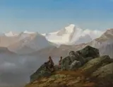 Markus Pernhart, View of the Venediger Group, oil on canvas