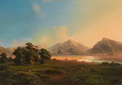 Josef Mayburger, View of Salzburg, c. 1850, oil on canvas