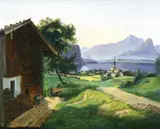 Carl Geyling, St. Gilgen near Wolfgangsee, oil on canvas