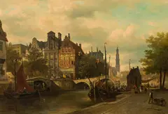 Elias van Bommel, Keizersgracht (?) in Amsterdam, oil on canvas