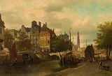 Elias van Bommel, Keizersgracht (?) in Amsterdam, oil on canvas