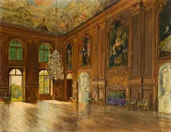 Josef Engelhart, Ahnensaal", Jarmeritz castle, Moravia, oil on panel