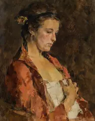 Fritz Rojka, Portrait of a woman, oil on panel
