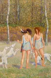 Friedrich König, The huntresses, 1906, oil on canvas