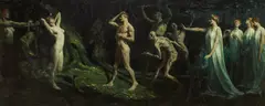 Heinrich Wilke, Wanderung des Menschen" - The earthly journey of human beings, 1909, oil on canvas
