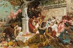 Hans Makart, A feast in the park, c. 1863-1865, oil on canvas