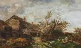 Emil Jakob Schindler, Springtime on the farm (Unterthemenau)