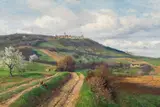 Hugo Darnaut, View from the Cobenzl to the Kahlenberg and Leopoldsberg, oil on canvas