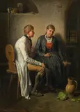 Friedrich Friedländer von Malheim, Young couple, 1883, oil on panel