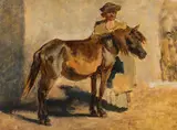 August Xaver Karl Ritter v. Pettenkofen, Shepherd with a horse