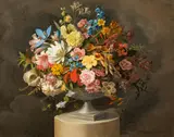 Leopold von Stoll, Flower still life, 1846, oil on canvas